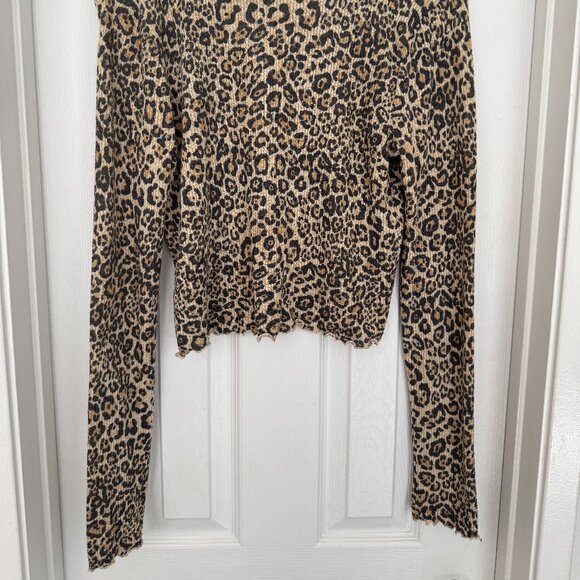 NWOT UO Out From Under Women's Leopard Print Gracen Turtleneck Top Size Large - Picture 11 of 16